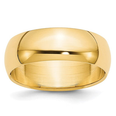 14K Yellow Gold 6mm Lightweight Wedding Band (Size 10)
