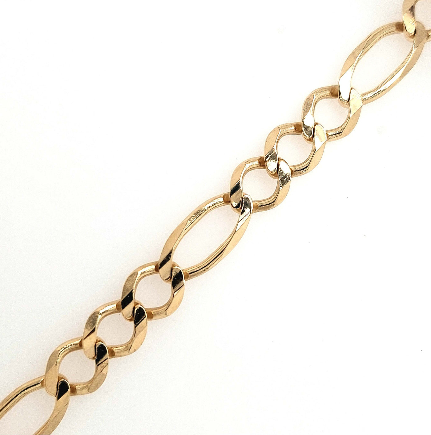 14K Yellow Gold 9.50mm Figaro Chain with Lobster Claw Length:27in Gram Weight:66.1g