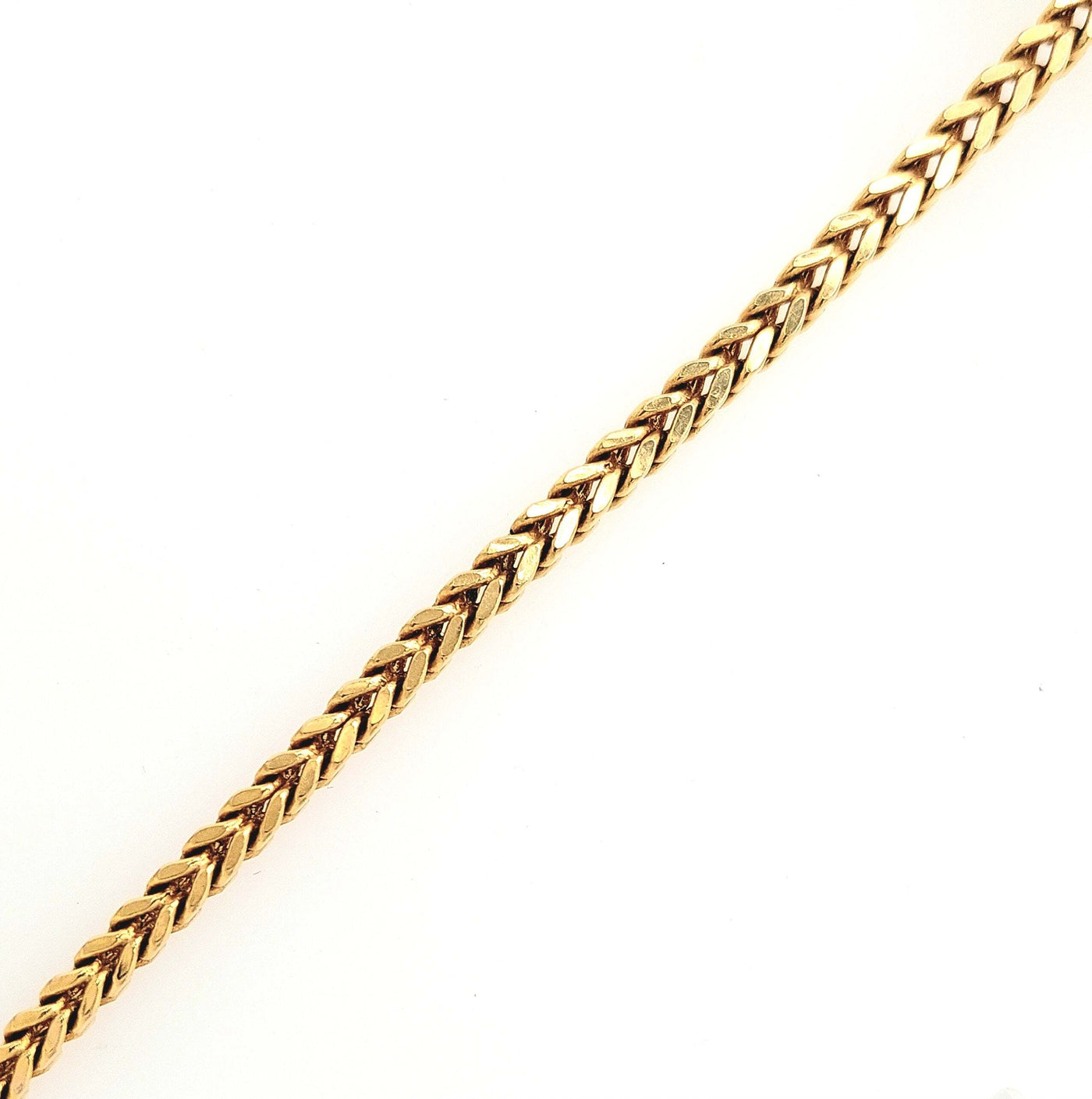 14K Yellow Gold 3.25mm Franco Chain with Lobster Claw Clasp Length: 23.75in Gram Weight:16.5g