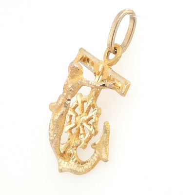 14K Yellow Gold Mariners Cross Pendant Dimensions:1in Gram Weight:2.1g