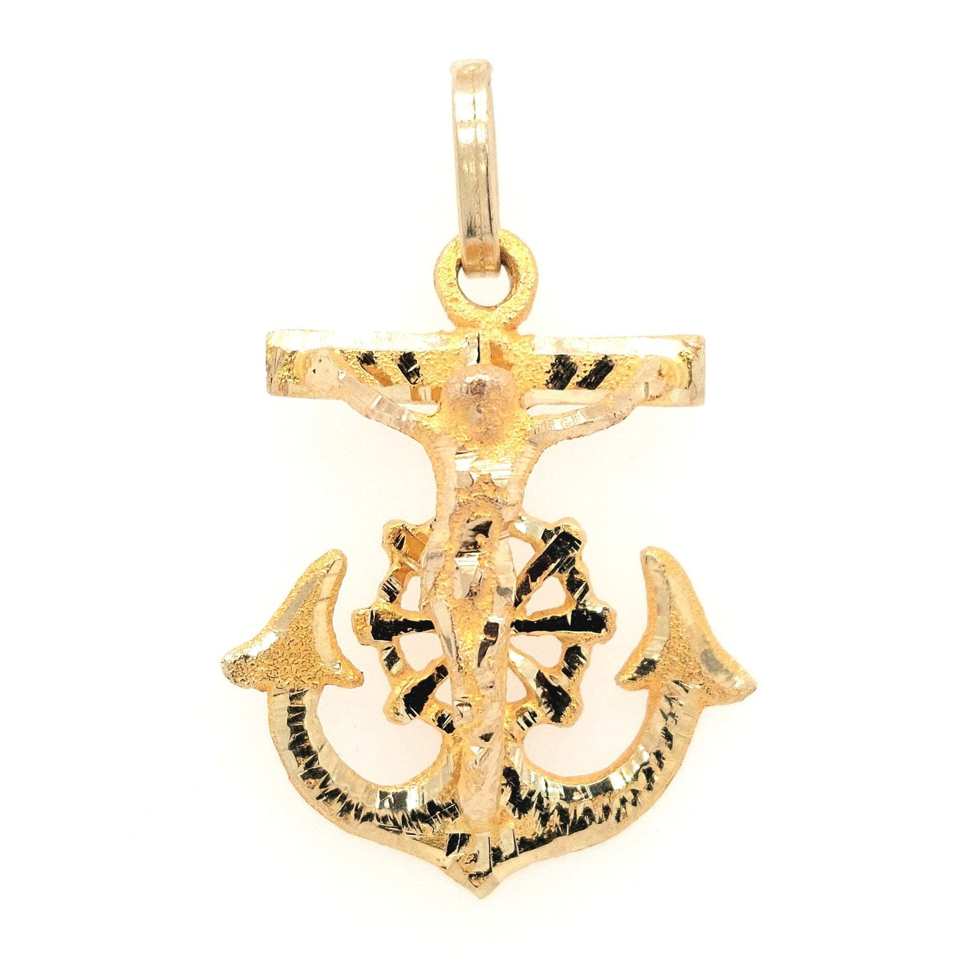 14K Yellow Gold Mariners Cross Pendant Dimensions:1in Gram Weight:2.1g