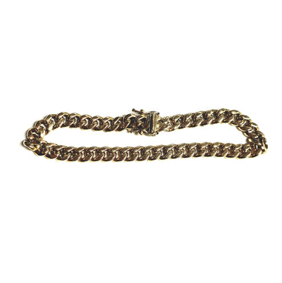 10K Yellow Gold 6.7mm Curb Link Bracelet Length:8in Gram Weight:10.5g