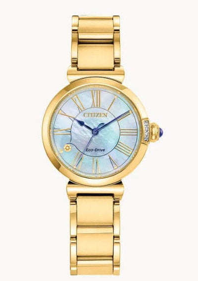 Lady's Citizen Eco-Drive "L Mae" Watch with White MOP Dial