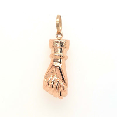 18K Rose Gold Figa Pendant 1" Gram Weight:1.8g