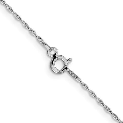 SS Rhodium-plated 1.25mm Loose Rope Chain (16 inches)