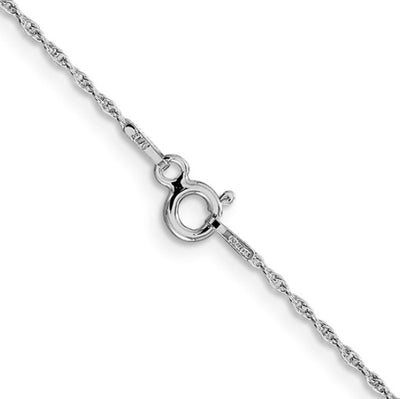 SS Rhodium-plated 1.25mm Loose Rope Chain (18 inches)