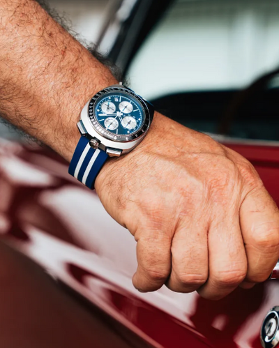Gents Bulova "SHELBY Racer Chronograph" with Blue Chronograph Dial