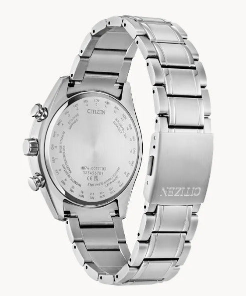 Gents Titanium Citizen Eco-Drive "Tsuki-Yomi A-T" Watch w/ Red Moon Dial