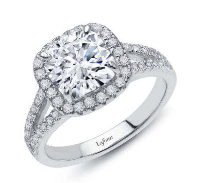 SS Lafonn 3.82 CTW Halo Engagement Ring Size:8