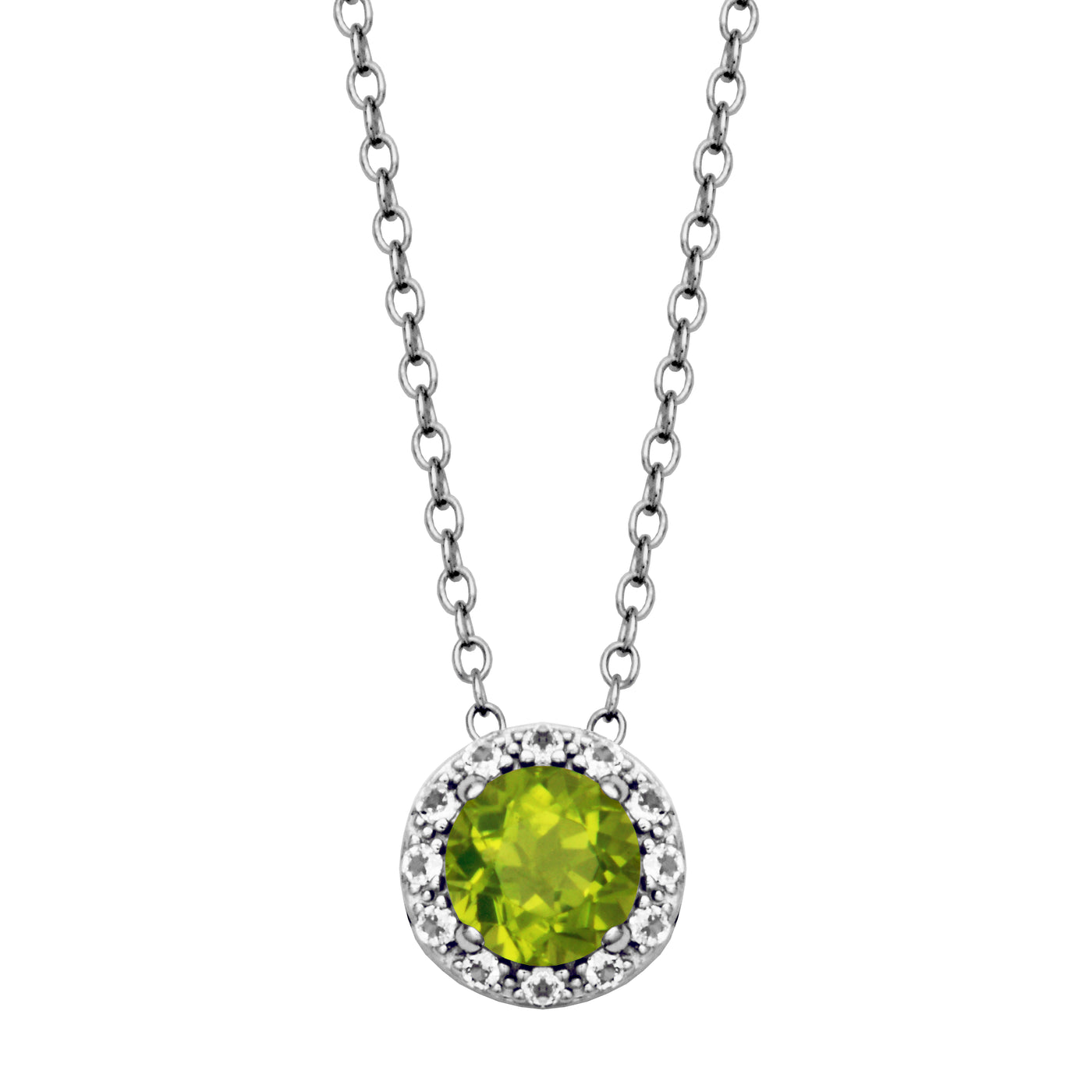SS Peridot  & White Topaz "Dazzle" Necklace