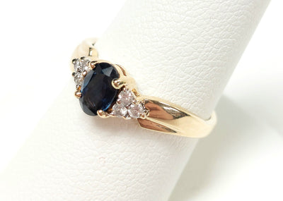 14KY Sapphire and Diamond Ring