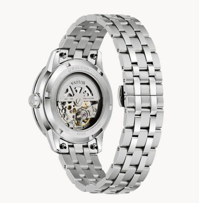 Gents Stainless Steel Bulova "Sutton" with Green Skeleton Dial