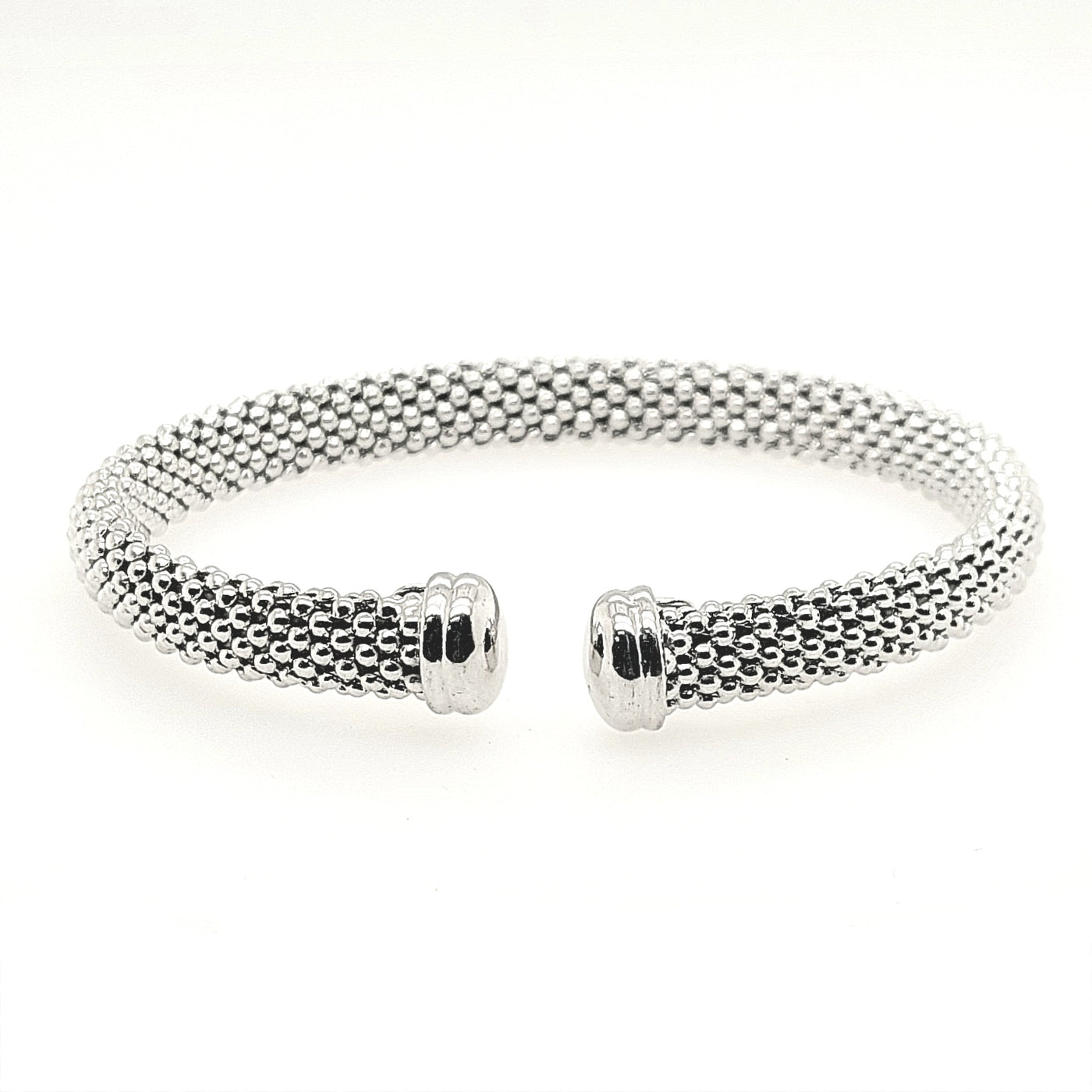 Sterling Silver Open Mesh Bangle Bracelet