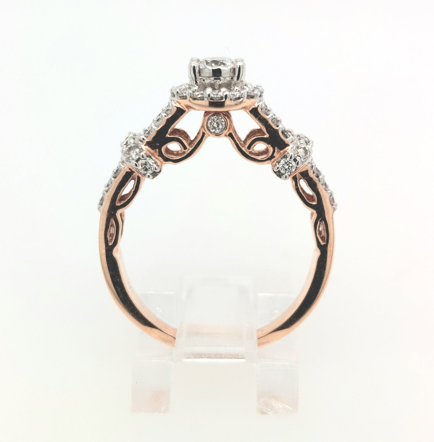 14K Rose Gold 0.75ctTW Round Diamond Engagement Ring H-I/SI2-I1 Size:7 Gram Weight:4.6g
