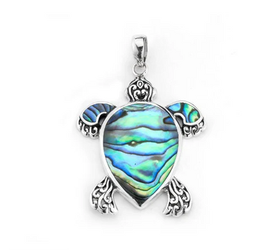 SS Paua "Into the Deep" Turtle Pendant