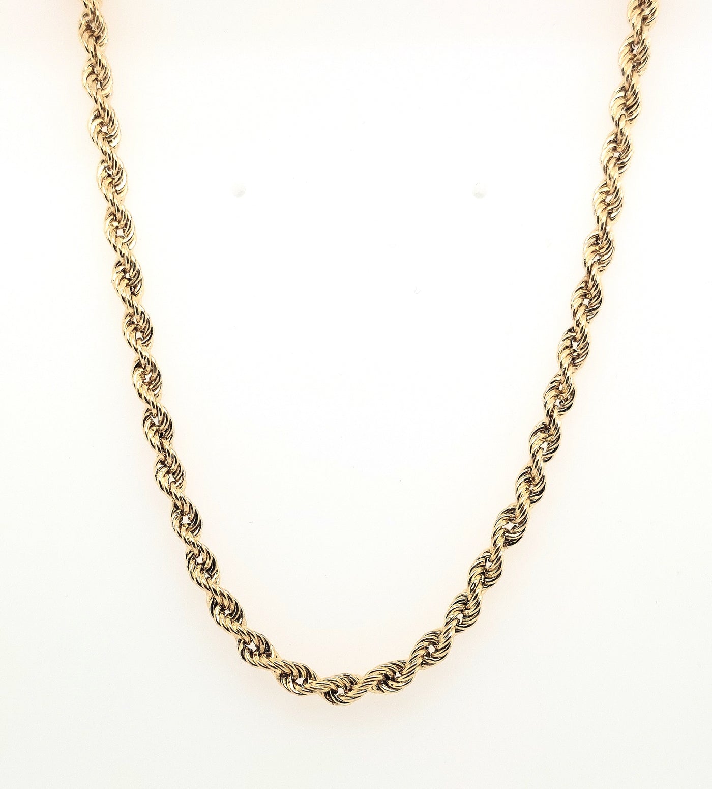 14K Yellow 3.3mm Hollow Rope Chain 16.50in