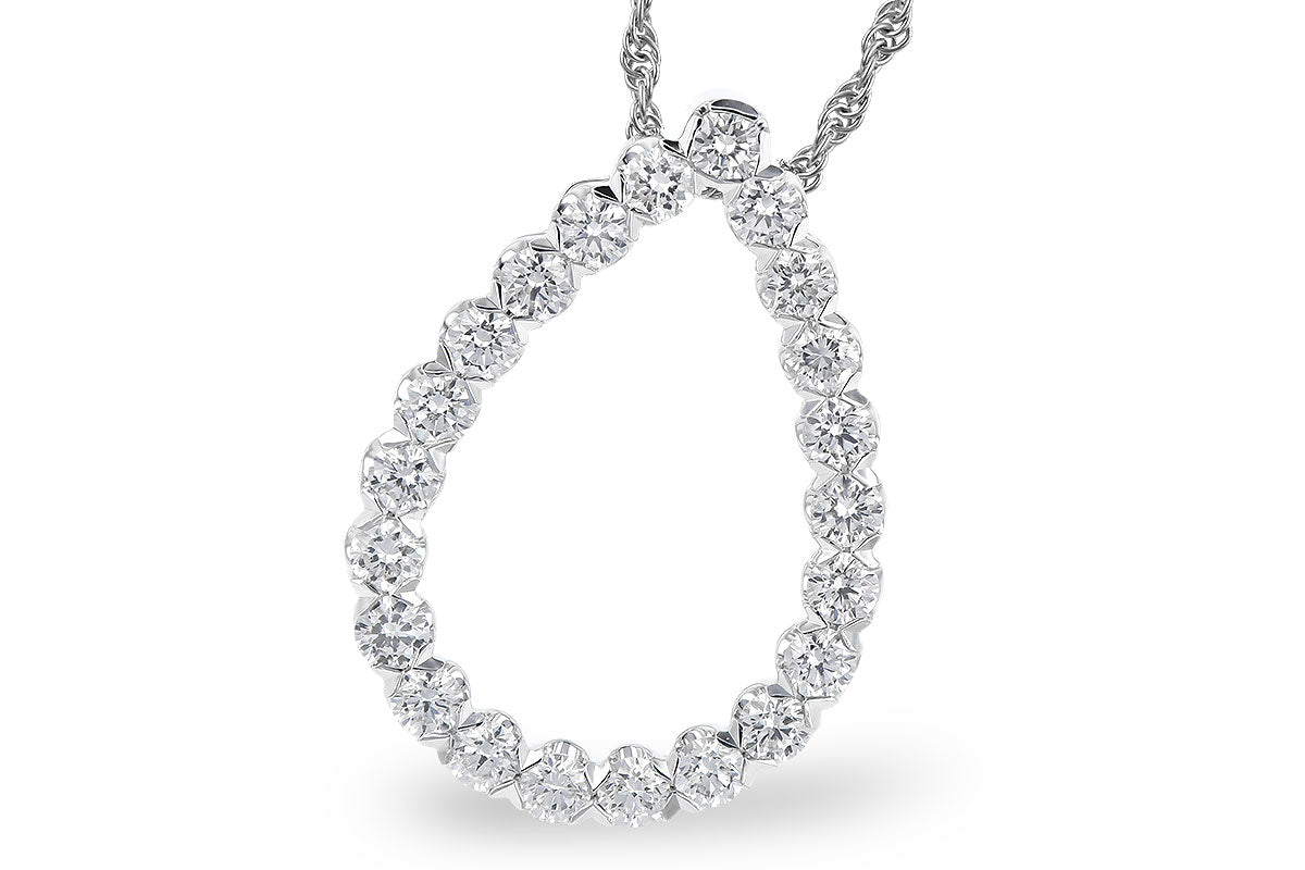 14KW Pear-Shaped Diamond Necklace