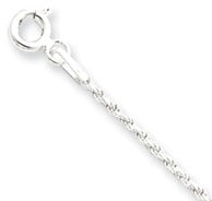 Sterling Silver 1.5mm Diamond Cut Rope Chain