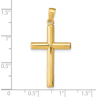 14K Polished CroSS Pendant