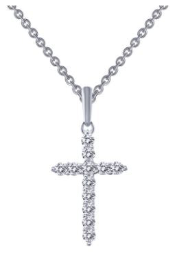 Lafonn Sterling Silver Cross Necklace (18 inch)