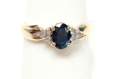 14KY Sapphire and Diamond Ring