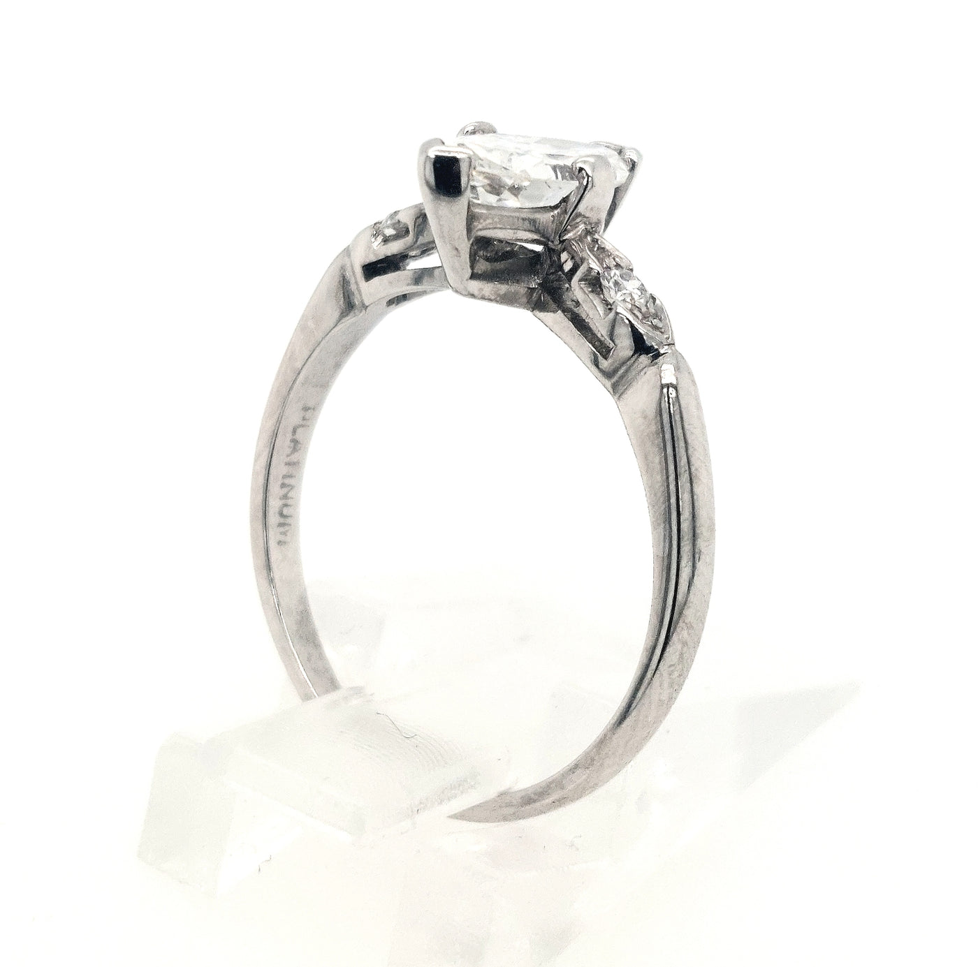 Platinum Diamond Engagement Ring 0.83ctTWg