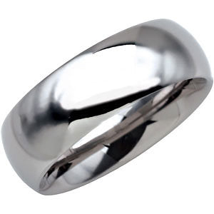 8.3mm Tungsten Polished Dome Band Size: 10