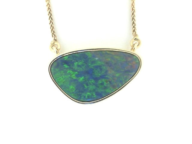 14KY Opal Doublet Necklace