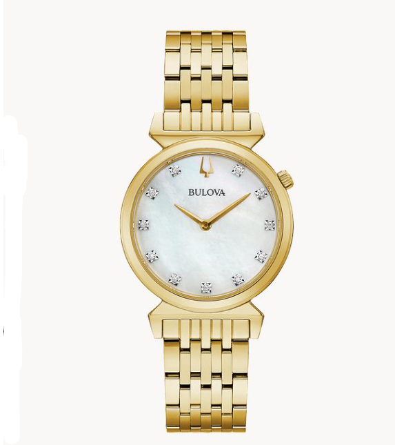 Lady's Bulova "Regatta" with Mother of Pearl Diamond Dial