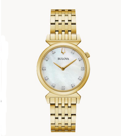 Lady's Bulova "Regatta" with Mother of Pearl Diamond Dial