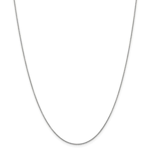 14K White Gold 0.9mm Cable Chain
