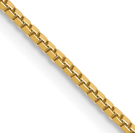 14K Yellow Gold 18 inch 1mm Box Chain