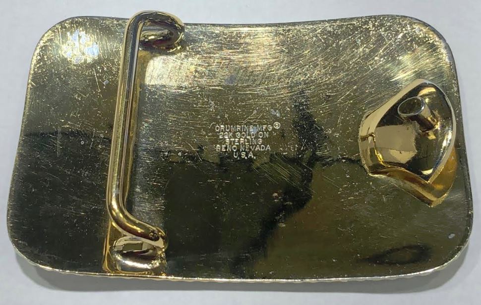 SS with 22K Gold Overlay Belt Buckle