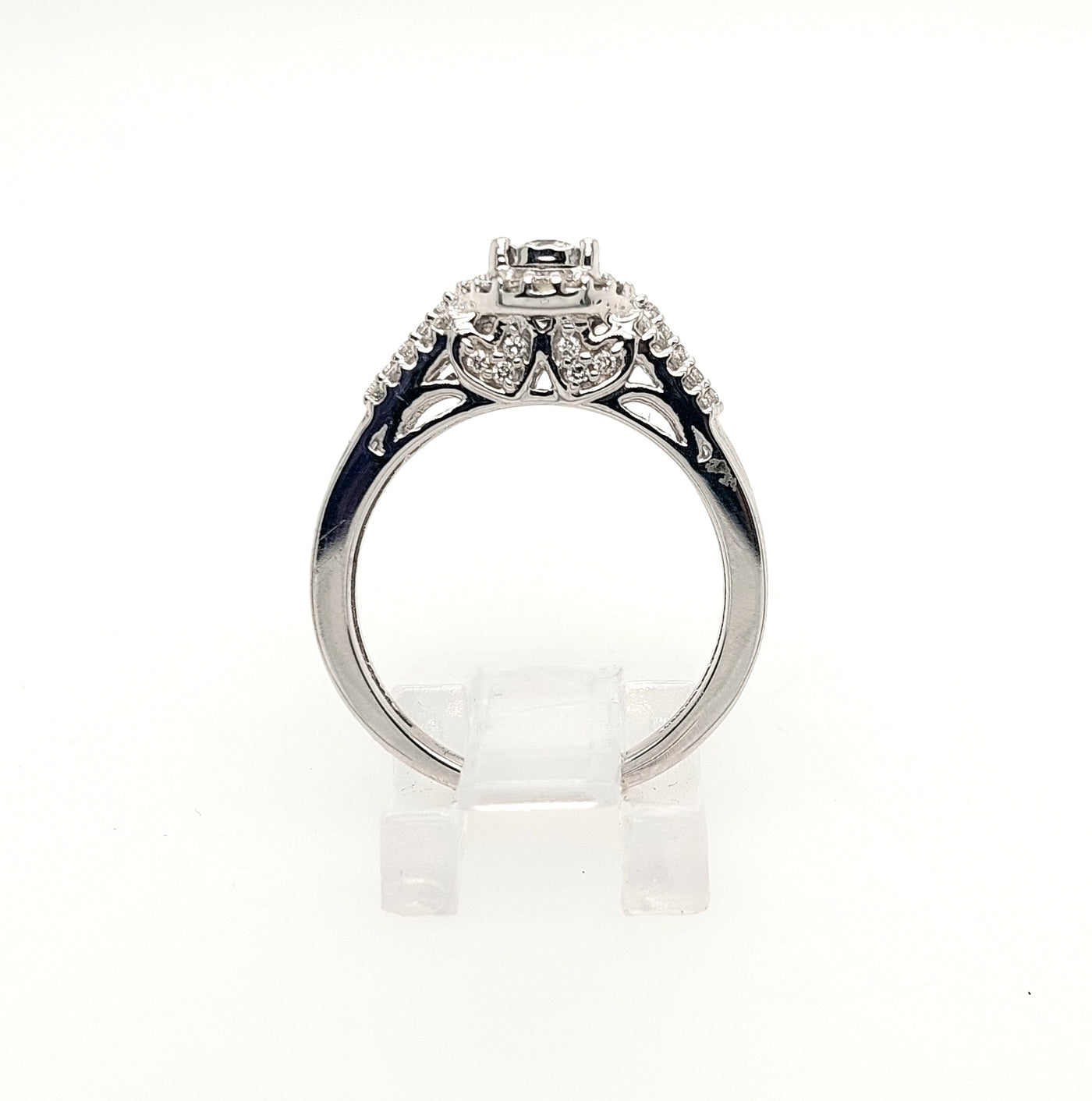 14K White Gold .52ctTW H/SI Diamond Engagement Ring