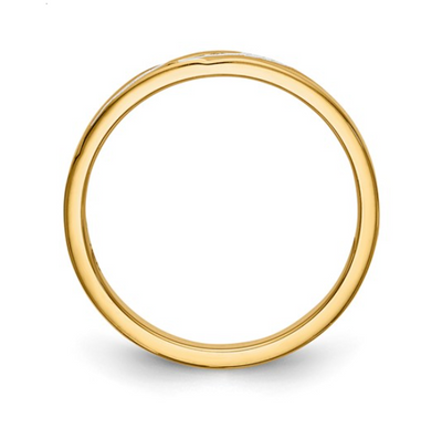 14K Two-Tone Gold Diamond Wedding Band