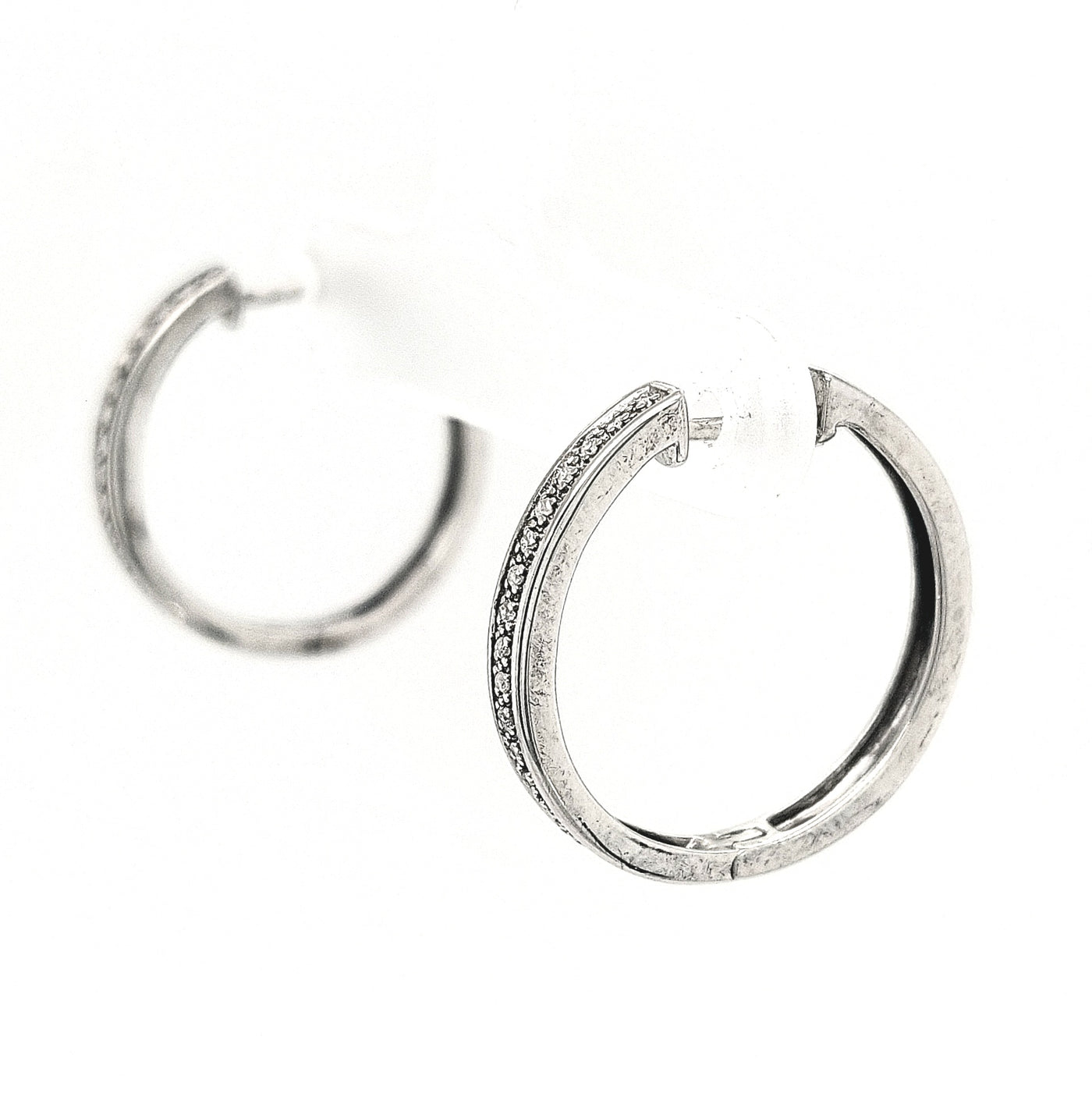 SS Diamond Hoop Earrings