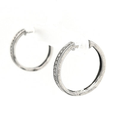 SS Diamond Hoop Earrings