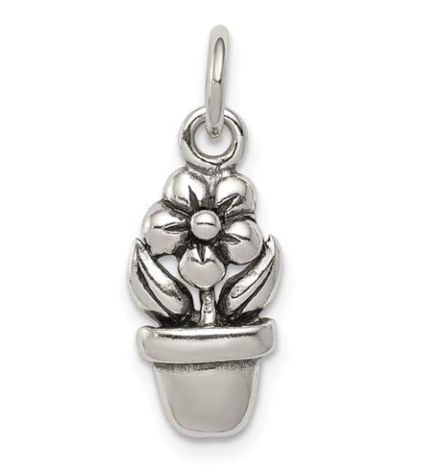 Sterling Silver Flower Charm