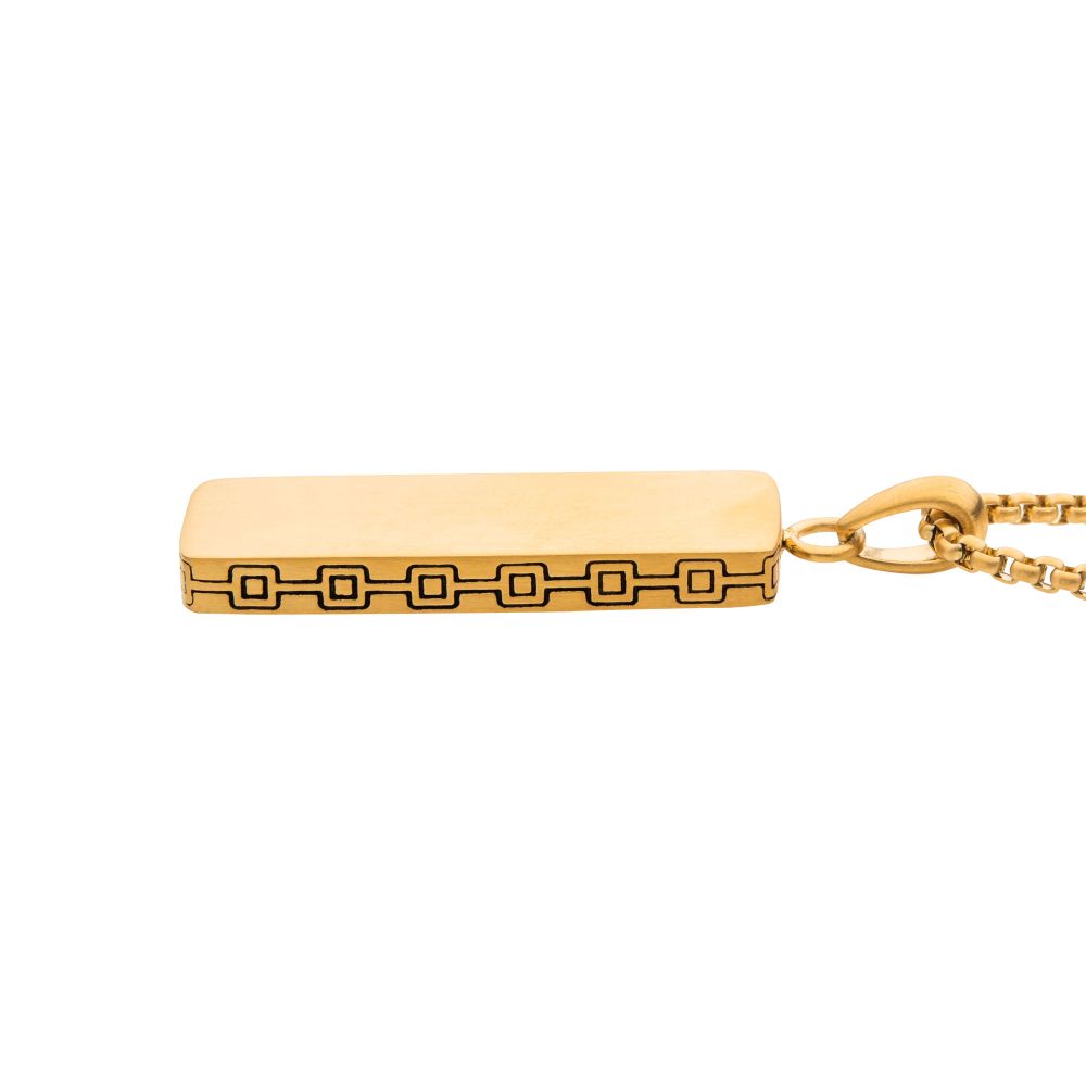 Stainless 18Kt Gold IP Engrava