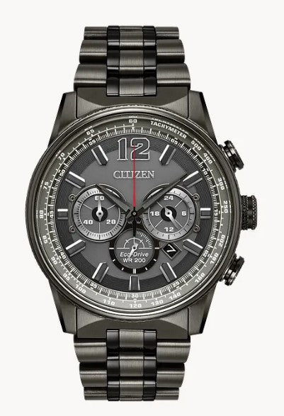 Gent's Citizen Eco-Drive "Nighthawk" Watch with Slate Dial