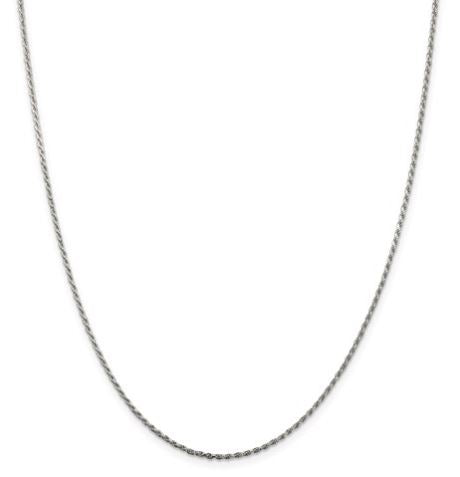 Sterling Silver Diamond-Cut Rope Chain 18in