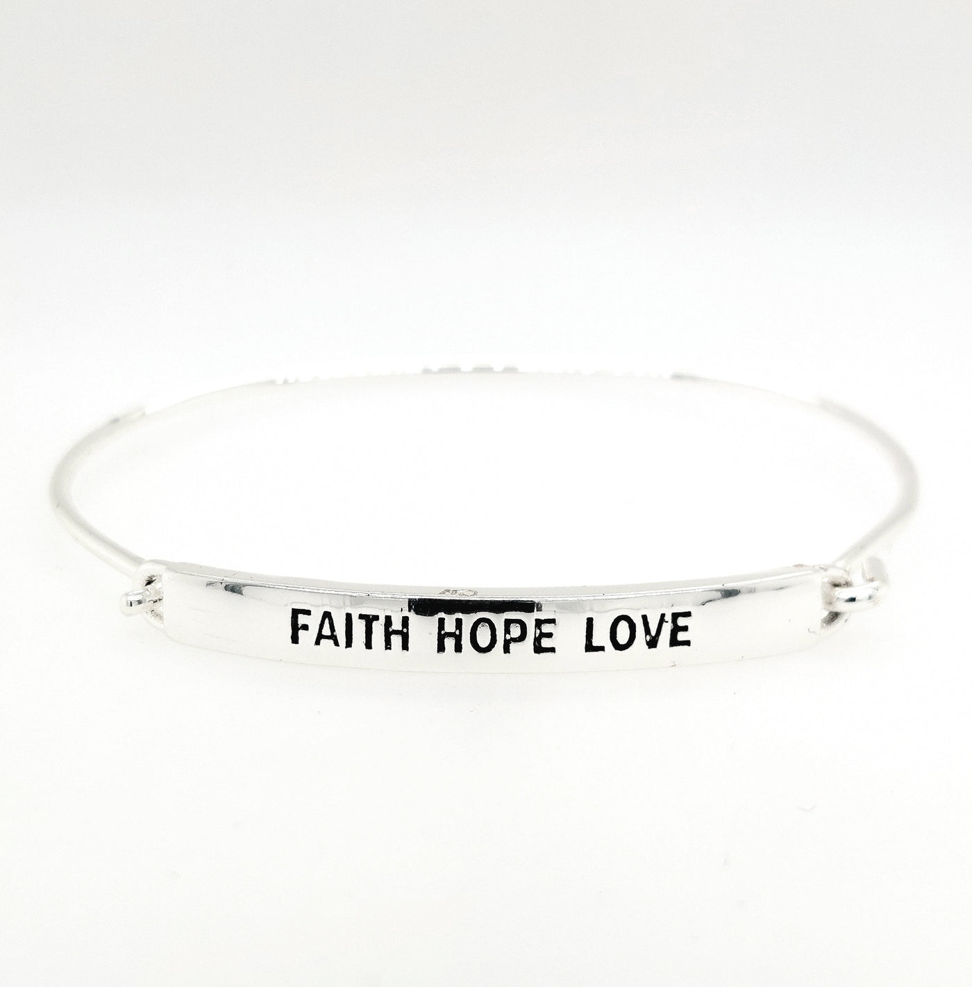 SS Faith, Hope, Love Bangle Bracelet