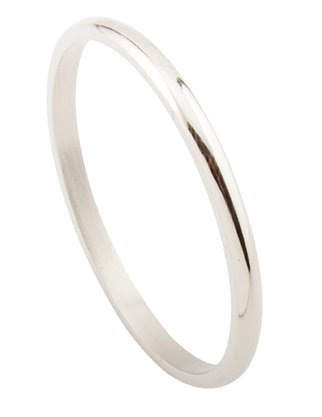 High Polished 3mm Stainless Steel Domed Youth Bangle