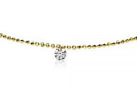 14KY Dashing Diamond Solitaire Necklace
