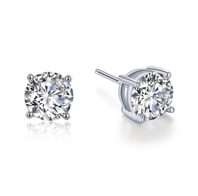 Lafonn Sterling Silver 4.00ctTW Round Earring Pair