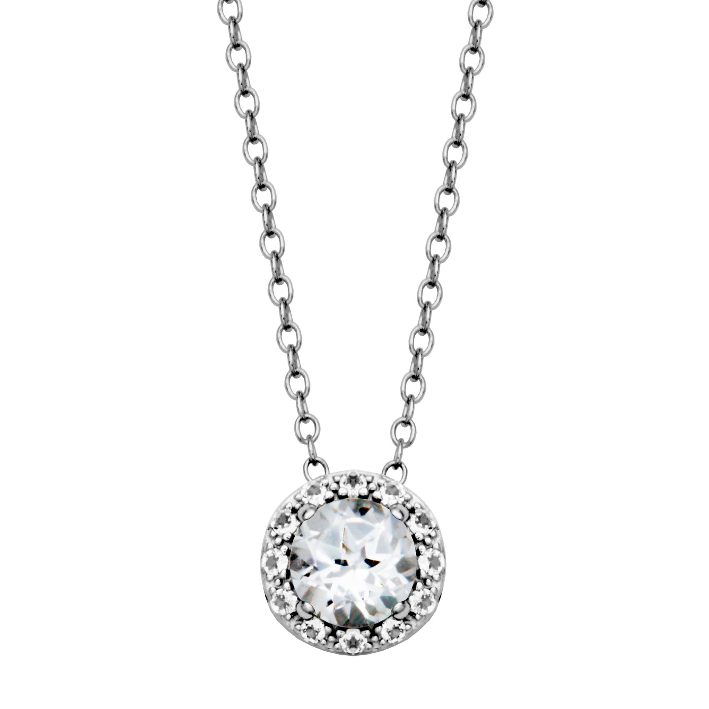 SS White Topaz & White Topaz "Dazzle" Necklace