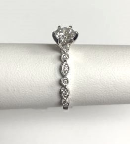 14KW 0.61ctTW Diamond Engagement Ring