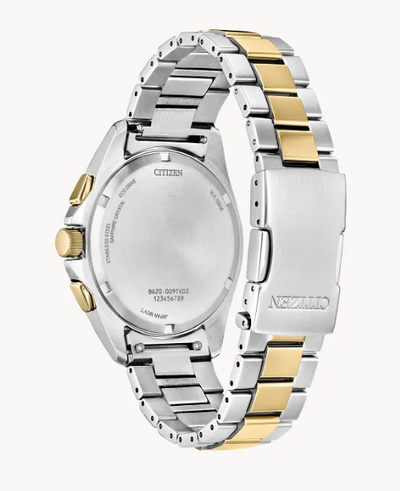 Gents Stainless Steel Citizen Eco-Drive "Sport Luxury" with Green Dial