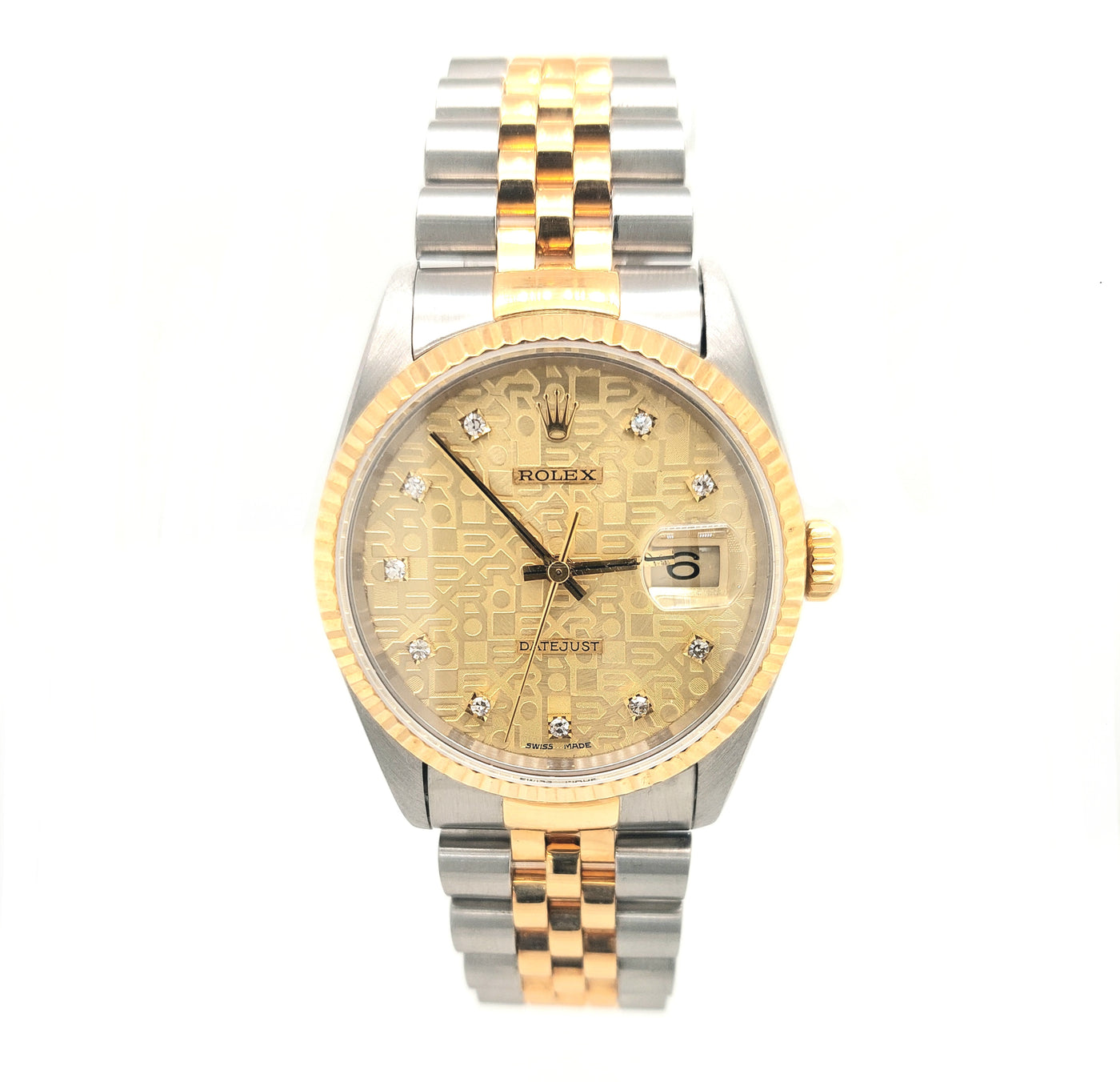 Gent's Two-Tone Pre-owned Rolex Datejust with Gold Jubilee Diamond Dial