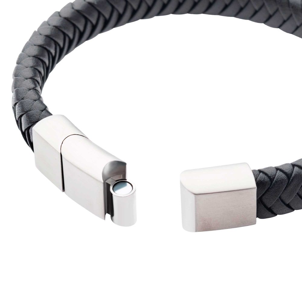 Black Braided Genuine Leather
